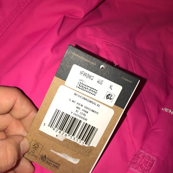 NWT The North Face Girls hooded triclimate jacket - Picture 5 of 8